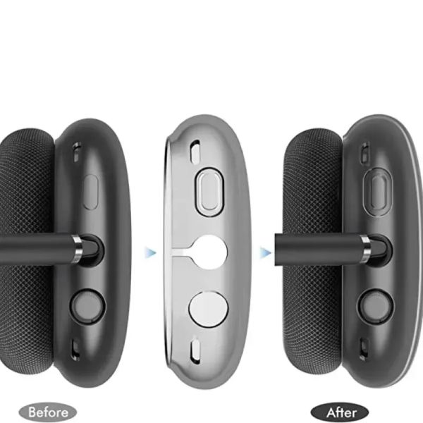 Acessórios para fones de ouvido Bluetooth Acessórios para fones de ouvido TPU transparente Solid Silicone Protective Airpod Maxs Caso de capa de fone de ouvido 5 6745
