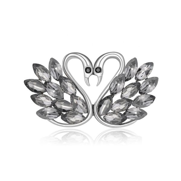 Cristal cisne broche pinos corsage roupas acessórios colarinho pino feminino masculino moda jóias