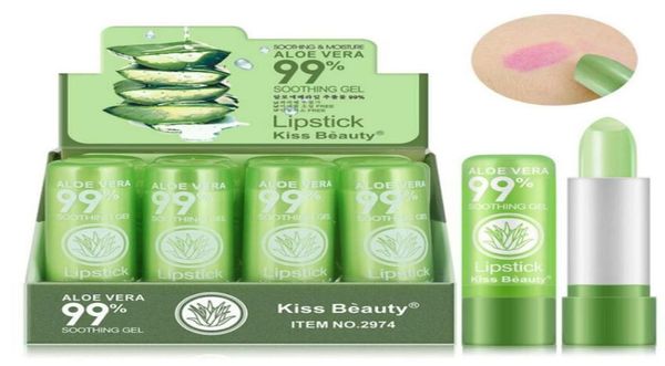 Batom de maquiagem de alta qualidade, brilho labial à prova d'água, mudança de cor, longa duração, batom de aloe vera, bálsamo labial cosmetic6126117