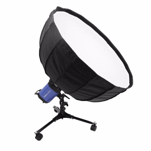 Lowbackground Işık için Softbox Flash için 8 inç düşük zeminli tekerlek ışığı standı katlanabilir destek braketi