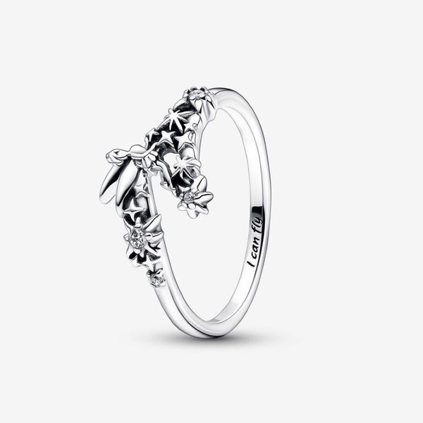 925 prata esterlina tinker bell anel espumante para mulheres anéis de casamento moda jóias de noivado acessórios249e