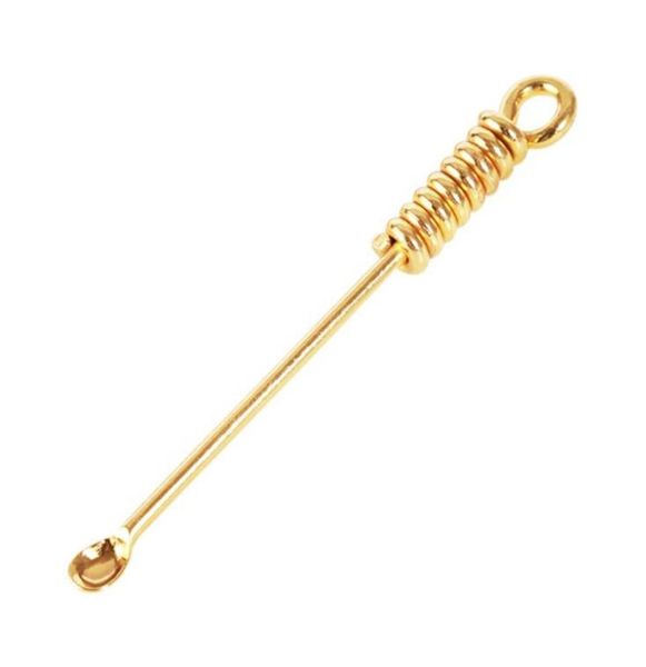 Il più nuovo oro argento portatile mini tabacco da fiuto pippotto sniffer strumento per fumatori piattaforme petrolifere cucchiaio cera pala scoop narghilè Bong accessori di paglia 4259612