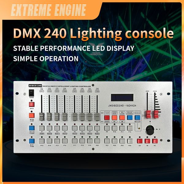 Controller DMX240 16 canali Fascio di luce a testa mobile Luci ad effetto laser Illuminazione par Stage DJ Disco Party Show Dimming Console