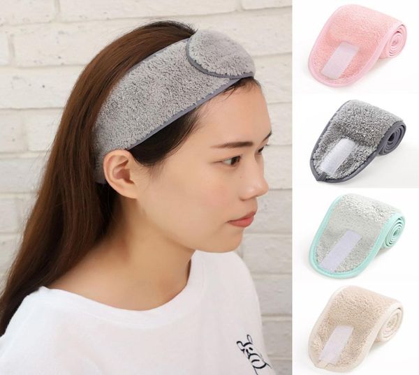 Verstellbares Makeup-Haarband-Stirnband zum Waschen des Gesichts, SPA-Gesichtshaarbänder für Frauen und Mädchen, weicher Frottee-Turban-Haarschmuck2172838