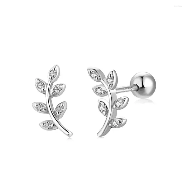 Ohrstecker Karloch S925 Sterling Silber Peace Leaf Branch Exquisite süße Mode vielseitig weiblich