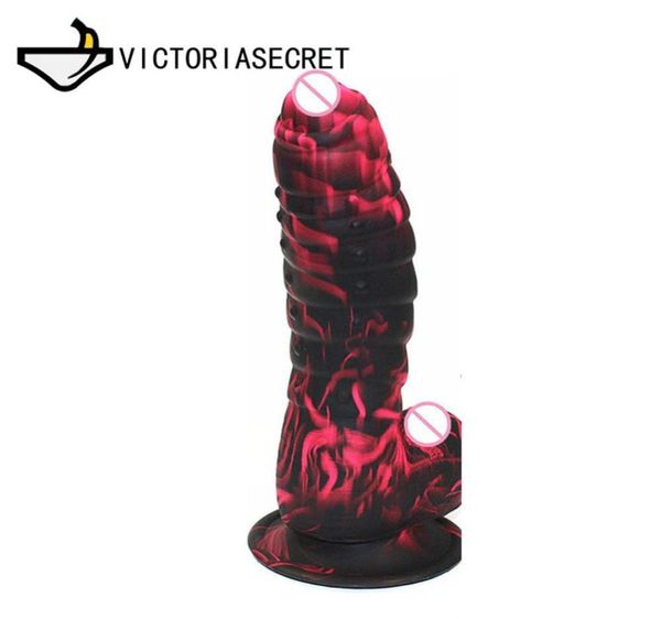 Bad Dragon Color Dinosaurierschuppen Penis Saugnapf Monsterdildo Weibliche Erwachsene Sexspielzeug Echter Riesenschwanz Strapon Großer Schwanz Sexshop M2687557