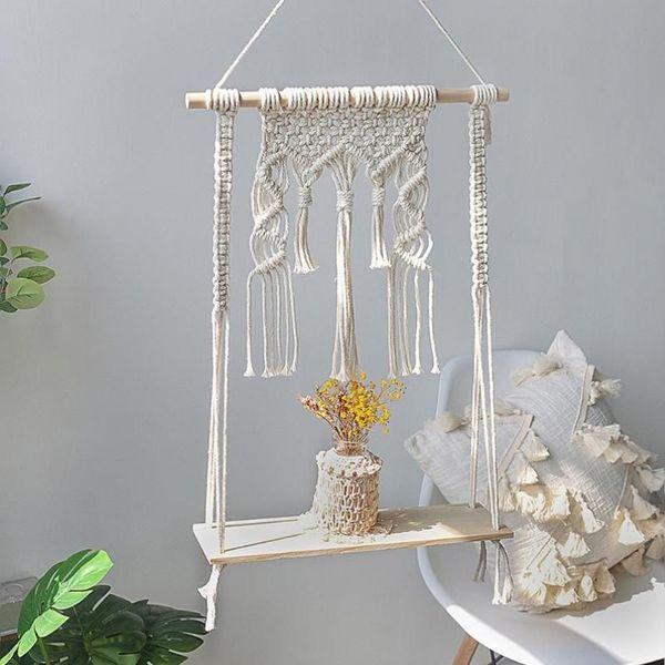 Objetos decorativos estatuetas tecer apanhador de sonhos decoração para casa ramadan decoração macrame pendurado na parede do bebê quarto nórdico crianças nurser3004