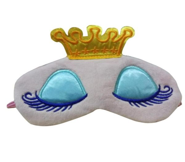 1pc princesa coroa bonito olhos capa sombra eyepatch viagem dormir venda sombra máscara de olho portátil rosa azul color5689435