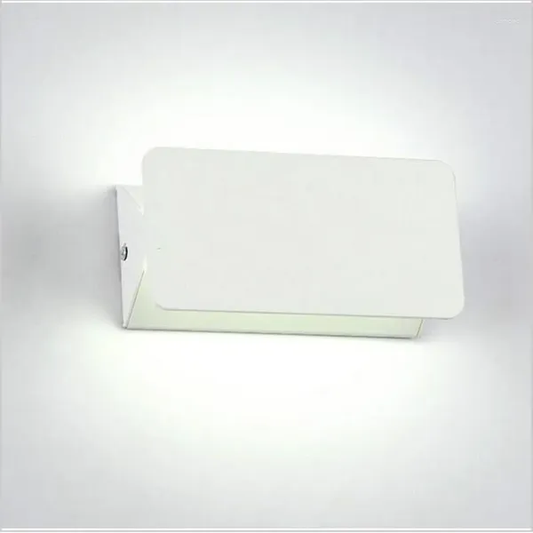 Lâmpada de parede 10 pçs/lote 8W alumínio quadrado LED AC85-265V regulável cob moderna iluminação para casa interior ao ar livre decoração luz