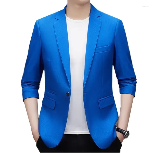 Ternos masculinos moda masculina negócios terno social jaqueta azul/preto cinza clássico casamento bola festa fino ajuste smoking blazer casacos