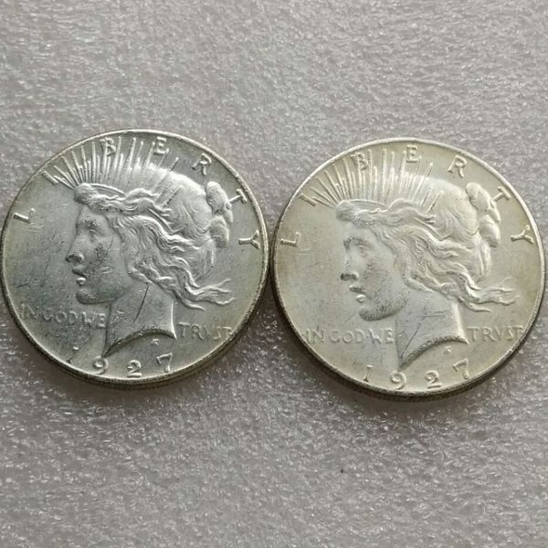 Moneta da copia a due facce del dollaro della pace del 1927 testa a testa degli Stati Uniti - 265 ore