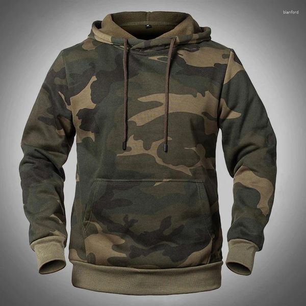 Felpe con cappuccio da uomo Felpa con cappuccio mimetica da uomo Felpa hip-hop di marca Uomo Primavera Autunno Felpa con cappuccio in pile Top Pullover con cappuccio caldo Cappotto capispalla militare