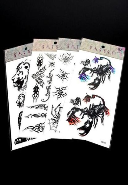 Tatuagens temporárias 50 pcslot tatuagem para arte corporal aranhas tatuagem à prova d 'água braço peito tatuagens stickers6770291