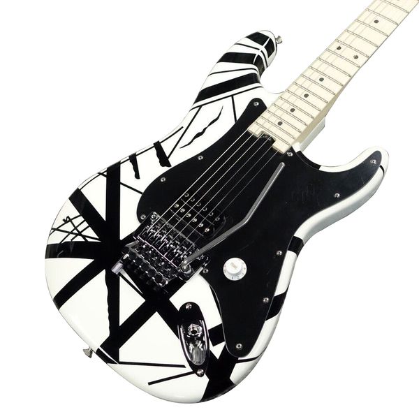 Электрогитары серии Striped White with Black Stripes Guitar