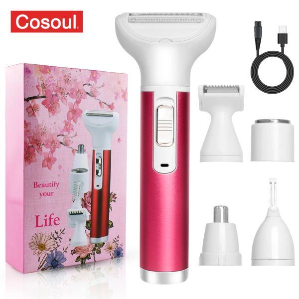 Clippers 5 in 1 Körper Haarentfernung Frauen Epilator Achselhaar Bikini Haar Beine Haare Schamhaar Elektrische Rasierklammer Clipper Frauen Rasierer Trimmer