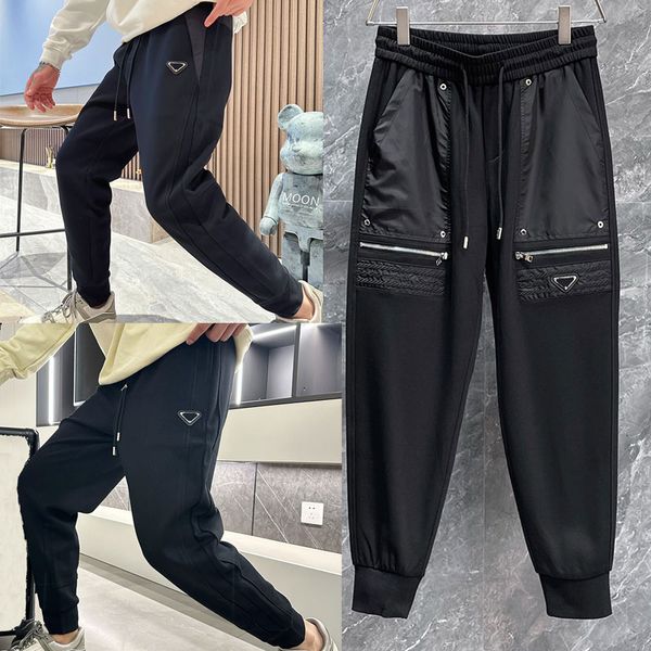 Designer Uomo Estate Classico Linea Rossa Raw New Stretch Triangolo Logo Jogging Pantaloni da jogging Uomo Track Pantaloni da uomo Pantaloni Pantaloni da corsa traspiranti resistenti alle rughe