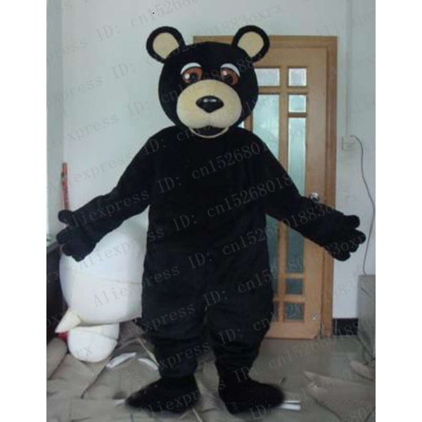 Trajes da mascote urso preto mascote traje adulto personagem dos desenhos animados roupa terno grande reunião de família performances teatrais zx1056