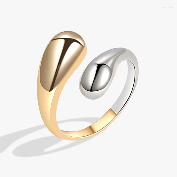 Anéis de Cluster NBNB Prata Cor de Ouro Especial Emendado Design Anel Ajustável para Mulheres Moda Menina Aberta Feminino Partido Dedo Jóias Presente