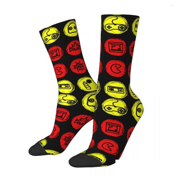 Herrensocken, lustige Kompressionssocken für Männer, alte Spiele, Controller, Gaming, Design, DVD, Vintage, Disco, Elysium, RPG-Spiel, bedruckt, Jungen, Crew, Drop, Ot8Cd