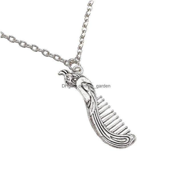 Ожерелья из бисера, винтажное ювелирное ожерелье Sier для мужчин с феном, расческа-ножницы, подвески, модные женские туфли и подарки Dr Dhgarden Dh3Wx