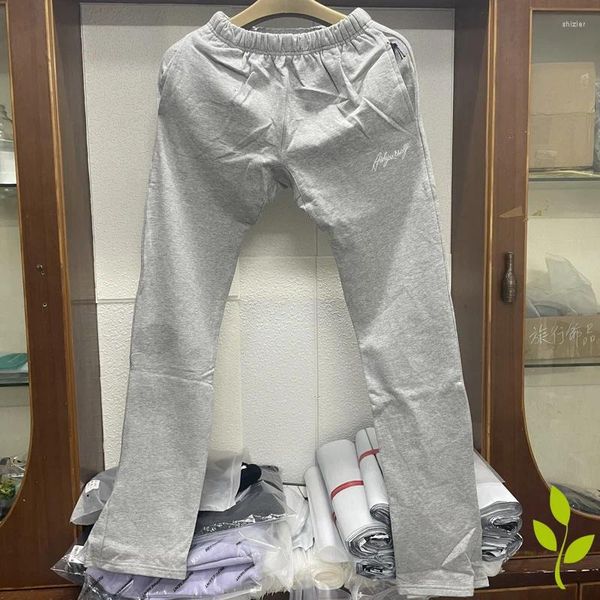 Pantaloni da uomo Askyurself Pantaloni sportivi Alfabeto ricamato Tasca con coulisse Design Uomo Donna Grigio Allentato casual di alta qualità