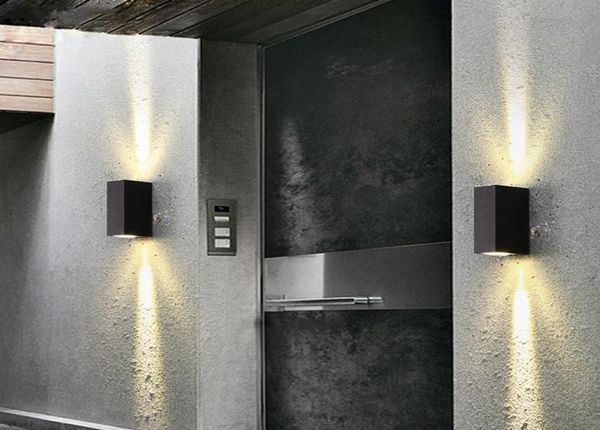 Moderna lâmpada de parede led para casa ip65 alumínio para cima luz led ao ar livre luz parede 6w interior banheiro jardim varanda lâmpada zbd00202752131