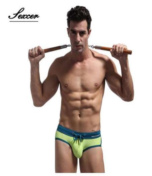 Sexcer Costume da bagno da uomo Custodia Design Costume da bagno da uomo Boxer da uomo Costumi da bagno da uomo Pantaloncini da bagno da uomo di qualità Costume da bagno maschile sexy3030629