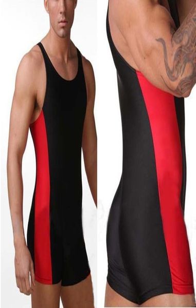 Homens de corpo inteiro collants maiô de uma peça roupa de banho atleta terno ginásio homem luta livre singlet2789826