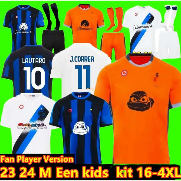 LUKAKU maglie da calcio BARELLA Correa Inters GIROUD IBRAHIMOVIC LAUTARO S THEO BRAHIM 23 24 Maglia da calcio 2023 2024 Uniformi Uomo Bambini Kit Set 763