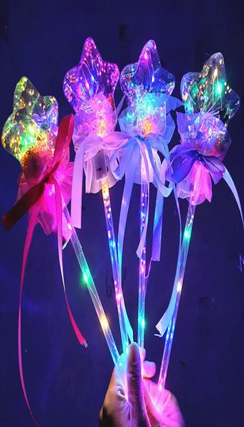 LED Schmetterling Glowstick Light Stick Konzert Glow Sticks Bunte Kunststoff Blitzlichter Cheer Elektronische Zauberstab Weihnachten Spielzeug6724597