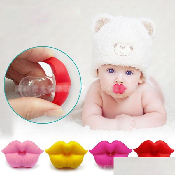 Ciucci Neonato Divertenti Grandi Labbra Rosse Sile Infantile 5 Colori Baby Succhietto Capezzoli C4493 Consegna a Goccia Bambini Maternità Alimentazione Otki0