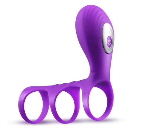 Boneca sexual Cockrings adulto brinquedo sexy pênis silicone atraso físico sexy bloqueio triplo anel fino divertido casal covibração exercitador masculino p8859051