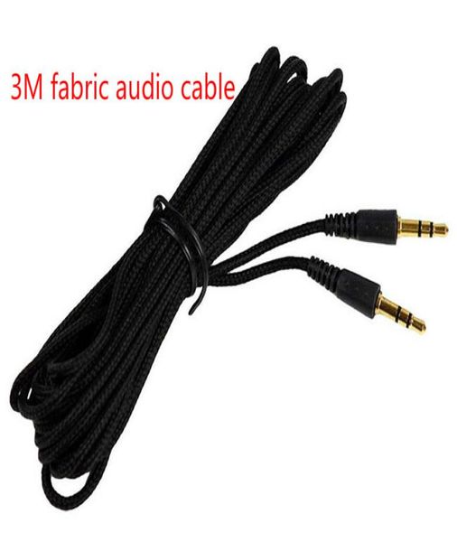 Neues, gewebtes, universelles, langes, 3 m, 5 m, 7 m langes, schwarzes 3,5-mm-Klinkenstecker auf 3,5-mm-Stecker oder Aux-Stereo-Kabel für MP3-iPod-Lautsprecher oder Access7186435