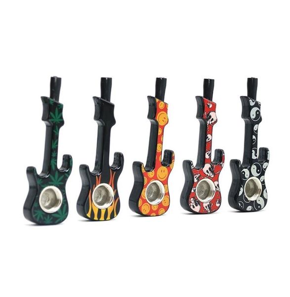 Tubo in metallo Nuovo tubo per chitarra per violino lunghezza 105MM con set per fumatori in zinco con portafiltro in rete6390301