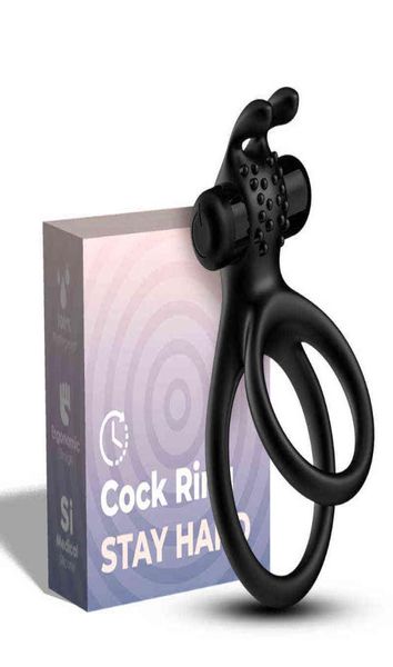 Erótico brinquedos adultos anéis de pênis brinquedo sexual para homens gay atraso ejaculação masturbação vibrador produtos sexuais silicone duplo cocking ring3509670