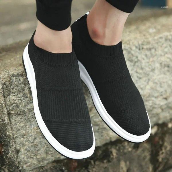 Casual Schuhe Shengxu Männlichen Mode Schuhe Turnschuhe Socke Männer Mesh Atmungsaktive Sommer Frühling Gestrickte Weben Wohnungen