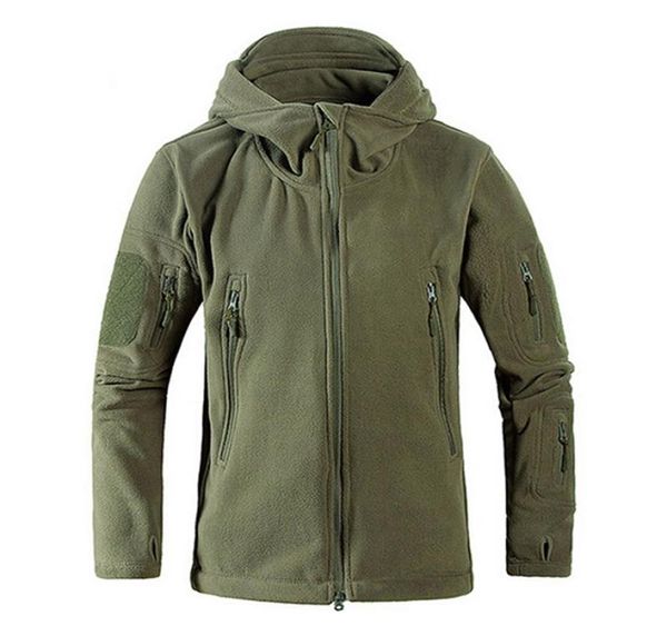 Pile tattico antivento da uomo tiro in montagna micro Pile polare termico Giacca con cappuccio Abbigliamento militare Traspirante6719394