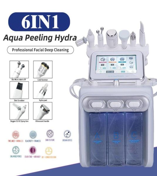 Andere Schönheitsgeräte 6In1 H2O2 Hydra Dermabrasion Rf Bio Lift Spa Gesichtsmaschine Hydro Microdermabrasion Wasser Aqua Peel Cold Ha7459927