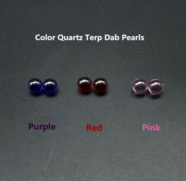 Beracky Perle Terp Dab colorate al quarzo con perle Terp rosa rosso viola da 6 mm Dab Accessori per fumatori Marmi di quarzo per quarzo Bang6960834