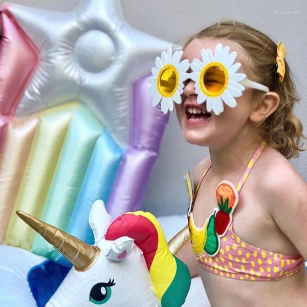 Occhiali da sole 2024 Cute Sun Flower Occhiali divertenti Forma decorativa creativa per bambini Ragazzi Ragazza Cartoon Eyewear