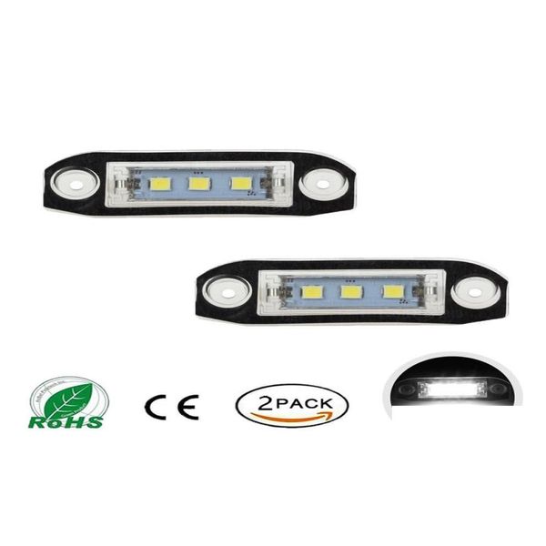 Araç ampulleri 2pcs Canbus LED plaka plakası ışığı S80 XC90 S40 V60 XC60 S60 C70 V50 XC70 V70 Beyaz Araba Styling Numarası LAMB15222698 DROP OTCVX