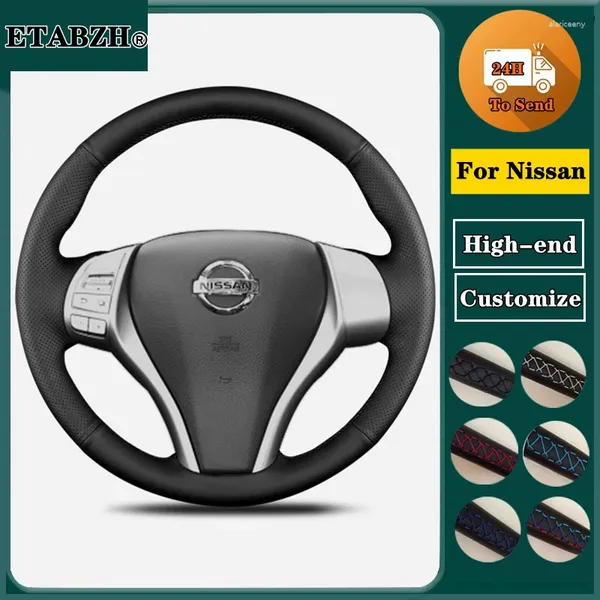 Volante cobre trança capa de carro para nissan teana altima 2013-18 x-trail qashqai 2014-18 rogue 2014-16 pulsar2024-18 envoltório