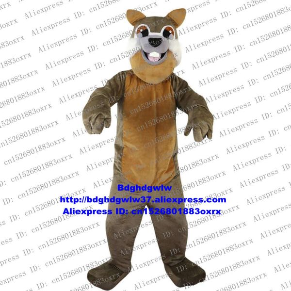 Trajes de mascote Light Tan Esquilo Chipmunk Chipmuck Chippy Eutamias Mascot Costume Personagem de desenho animado Presentes de família os produtos mais escolhidos Zx535