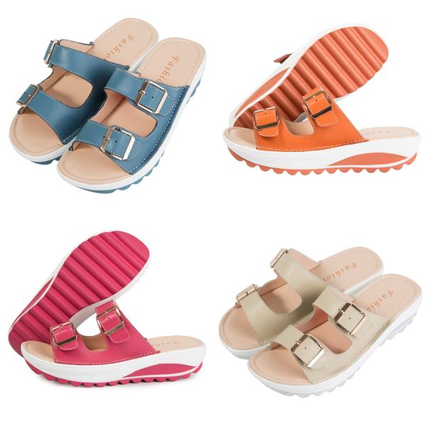 2024 GAI Tasarımcı Sönüm Slaytları Moda Macaron Sandalet Bayanlar Yaz Plajı Flip Flops Yükseltme Terlik Tasarımcı Terlik Sandalet Pamuk Kabarık Kürk 35-42