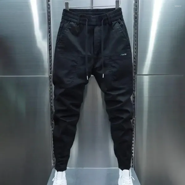 Pantaloni da uomo Pantaloni sportivi da uomo in misto cotone con coulisse in peluche spessa con vita elastica Design streetwear con fascia alla caviglia per morbidezza