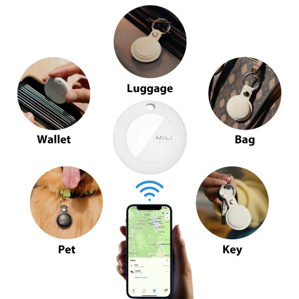 Rastreadores 120M GPS Antiloss Device AntiLost Alarm Pet Crianças Idosos Vários tipos de Mini GPS Locato com estojo de couro bonito dos desenhos animados