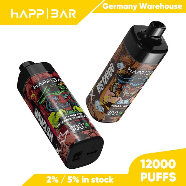 Original 12000 Puff Einweg-E-Zigaretten Mesh Coil Pod Batterie wiederaufladbare elektronische Cigs Puffs 12K 2% 5% Vape Puff