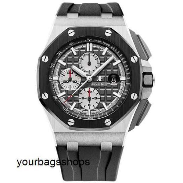 Ikonische Promi-AP-Uhr Royal Oak Offshore-Serie, automatische mechanische Herrenuhr aus Titan, 26400IO.OO.A004CA.01