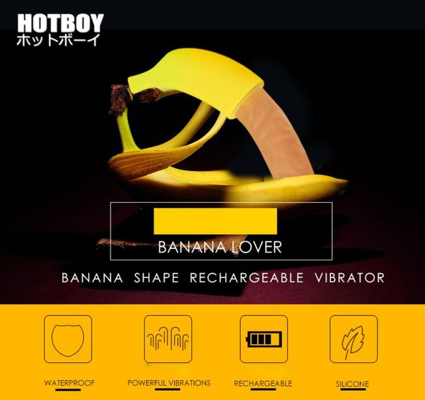 Novo vibrador realista de 7 frequências banana à prova d'água 7 velocidades vibradores recarregáveis brinquedos sexuais discretos para mulheres 1943220