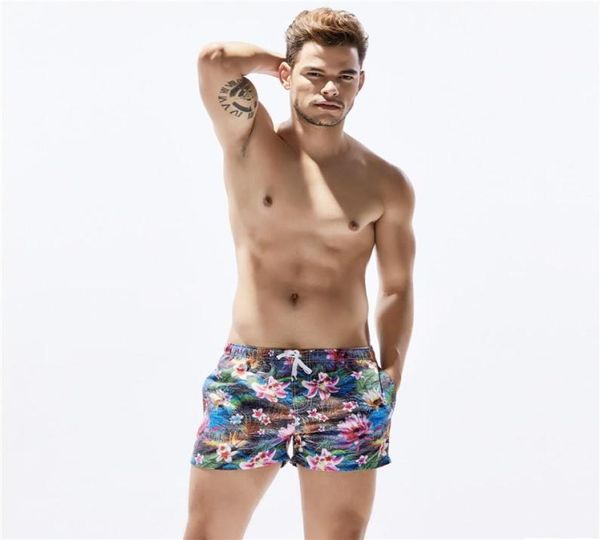 Novo seobean floral masculino board shorts praia maiô curto masculino bermudas beachwear maiô de secagem rápida tamanho mlxl 713067618774